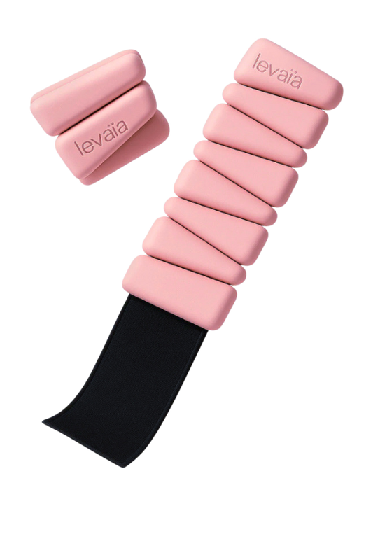 levaïa loops - pilates wrist & ankle weights in classic blush