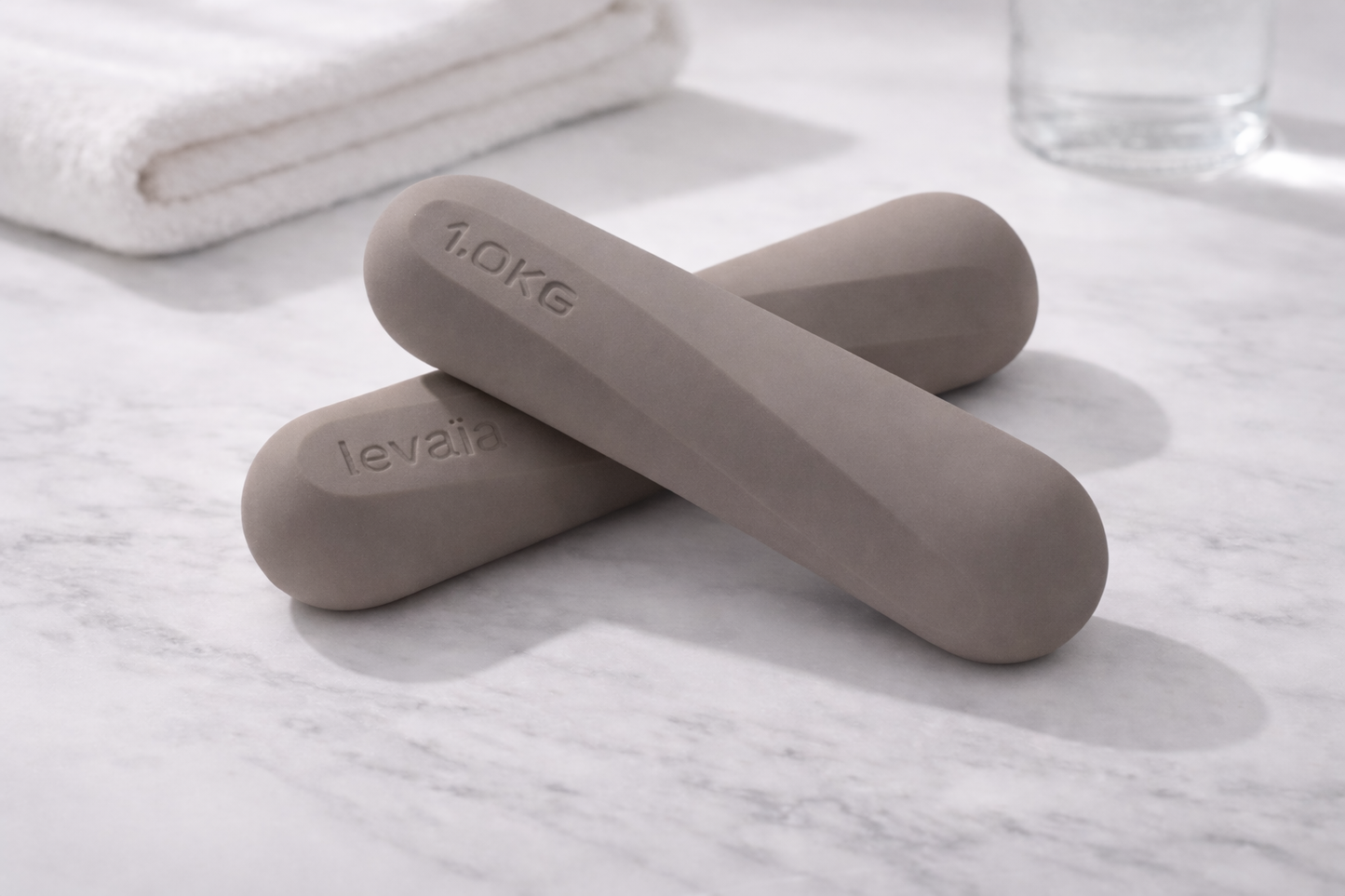 levaïa lifts - pilates weights in classic taupe - pre-order*