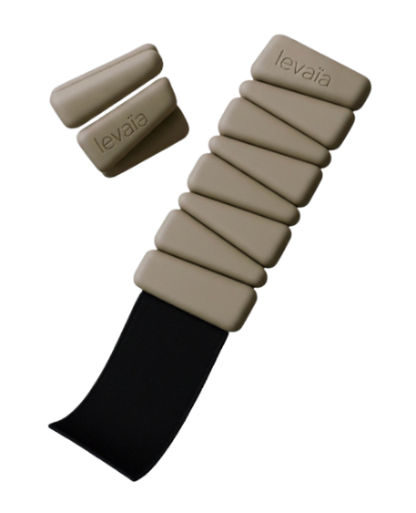 levaïa loops - pilates ankle & wrist weights in classic taupe