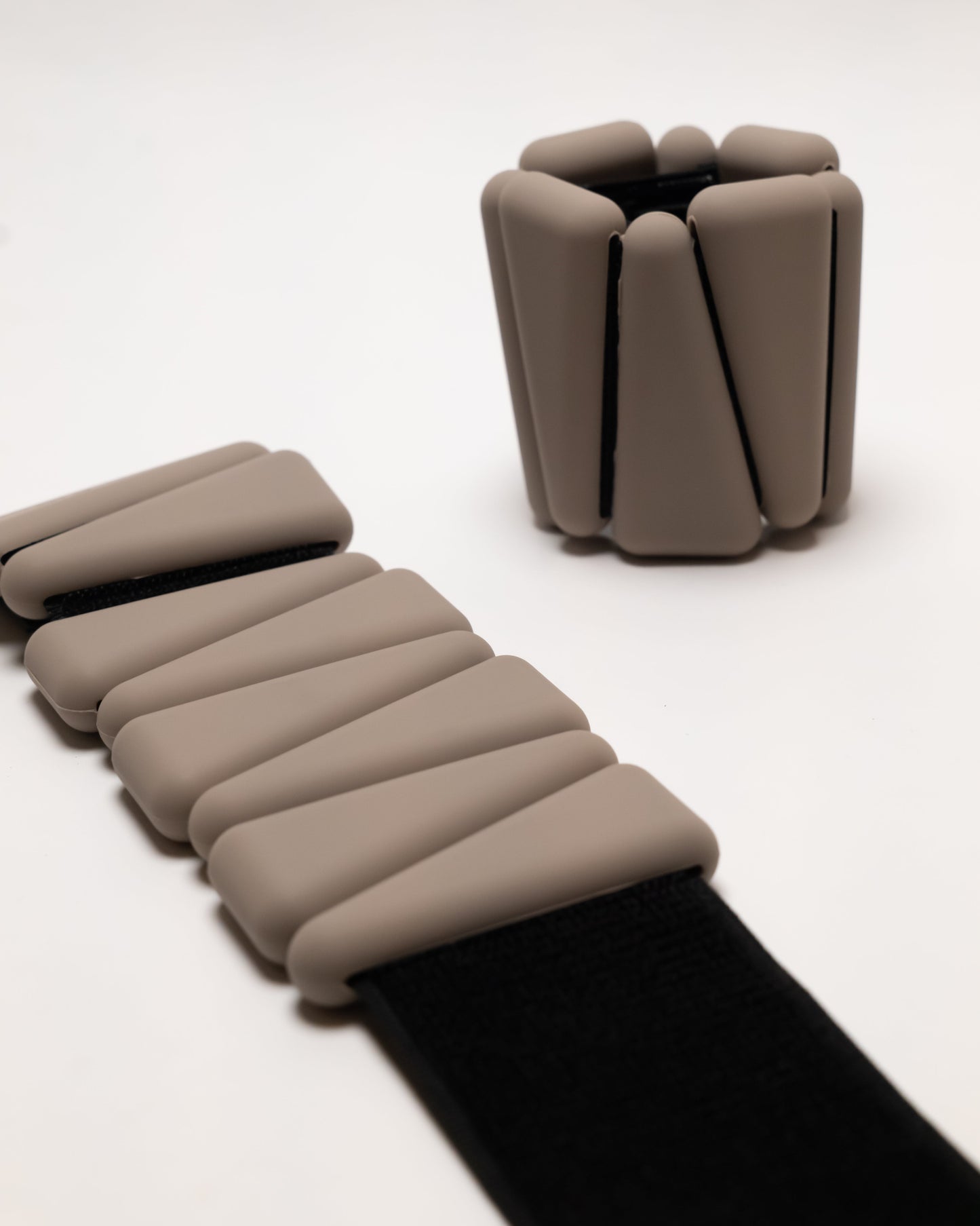 levaïa loops - pilates ankle & wrist weights in classic taupe